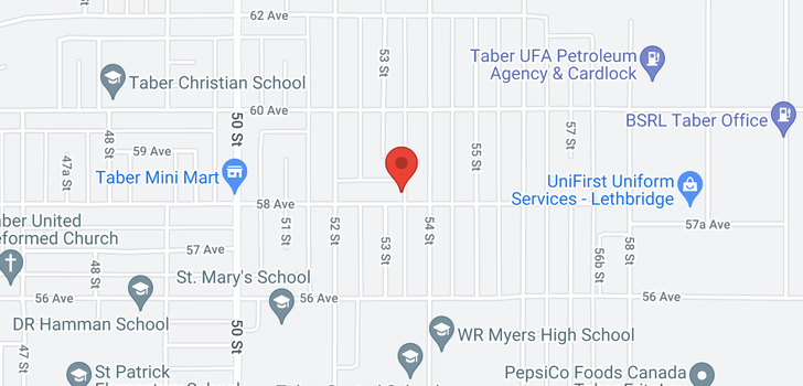 map of 5307 58 Avenue